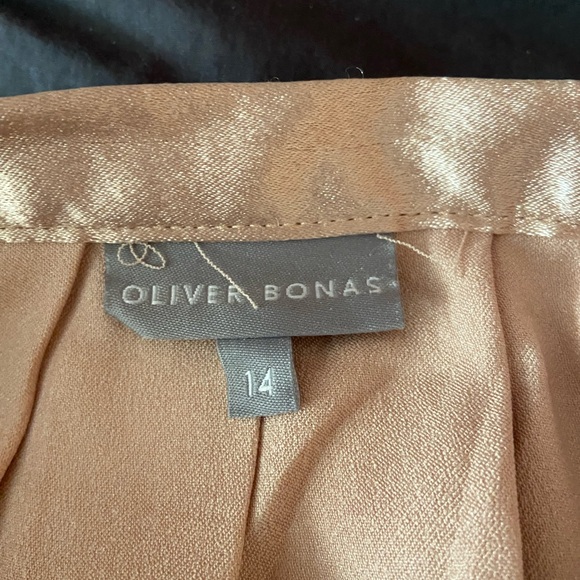 Oliver Bonas long pale pink pleated skirt - Picture 3 of 4